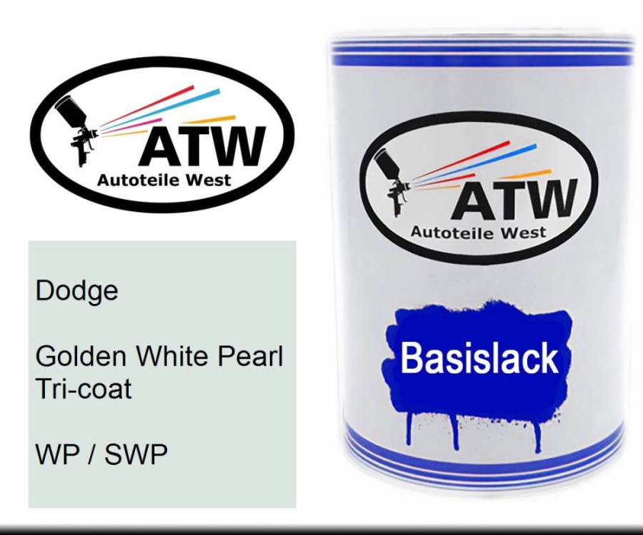 Dodge, Golden White Pearl Tricoat, WP / SWP: 500ml Lackdose, von ATW Autoteile West.